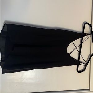 Black flowy cross back shirt